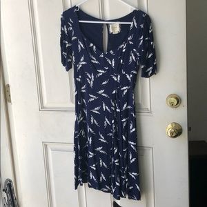 Butterfly print dress